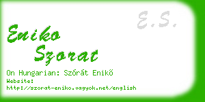 eniko szorat business card